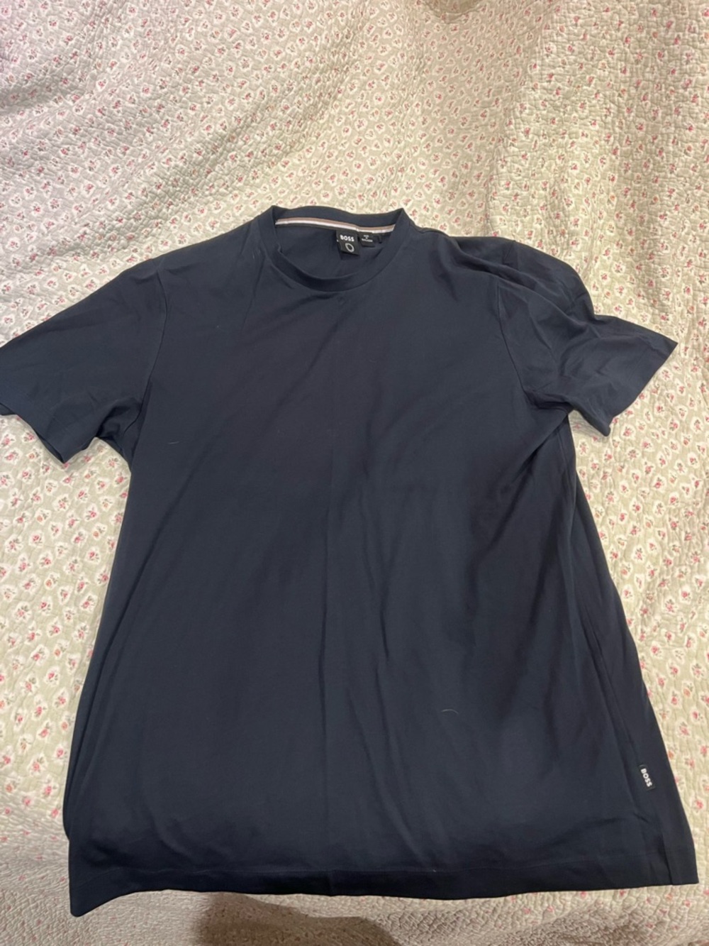 BOSS Men's Dark Navy Crew Neck Tee